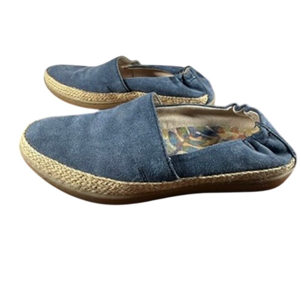 Born Castries Women's Blue Suede Espadrille Slip On Flats Shoes 6M - Picture 3 of 11